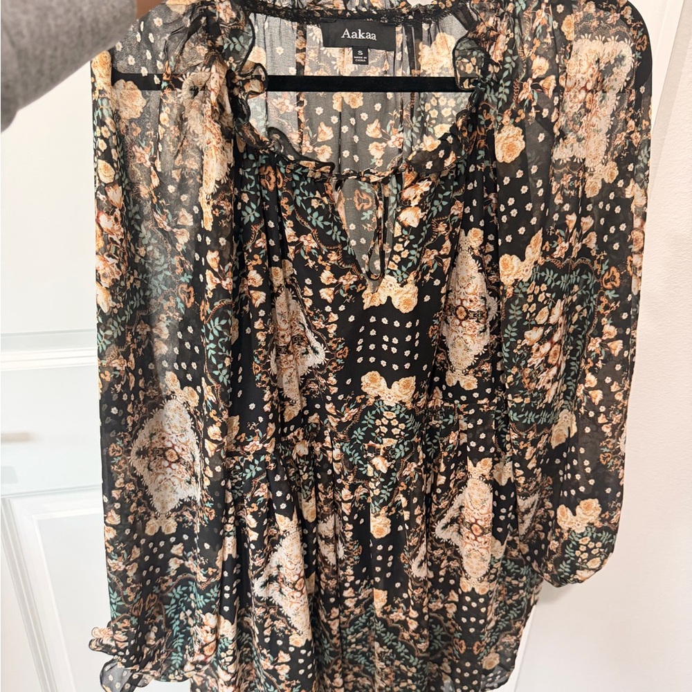 Floral Long Sleeve mini Dress maternity friendly